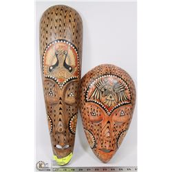 2 WOOD MASKS