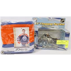 AUTOGRAPHED OILERS ERTL CHOPPER + 2009 SCARF