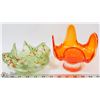 Image 1 : PAIR OF ART GLASS PIECES