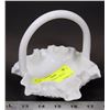 Image 1 : MILKGLASS HOBNAIL BRIDAL BASKET