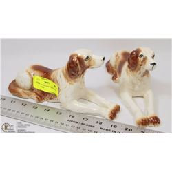 56) PAIR OF VINTAGE PORCELAIN DOG'S (JAPAN)