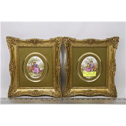 SET OF 1950 FRAMED ENGLISH WALL ORNAMENTS