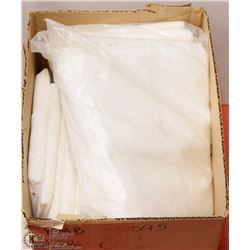 BOX OF WHITE DISPOSABLE COVERALLS
