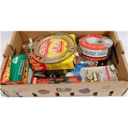 BOX W/ NEW PRODUCTS, PLUMBING ELECTRICAL & MORE