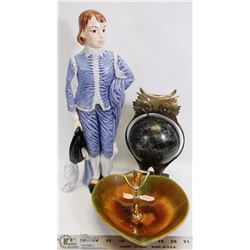 VINTAGE METAL DAY/NIGHT GLOBE INCASED