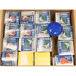 BOX OF 19 NEW PARTY BULB FLOOD LIGHTS - 17 RONA