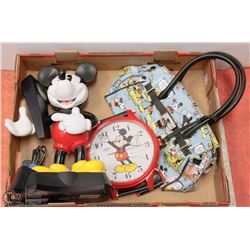 MICKEY MOUSE PHONE/CLOCK/PURSE
