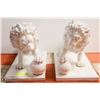 Image 1 : SET OF 2 MATCHING AFRICAN LION STATUES