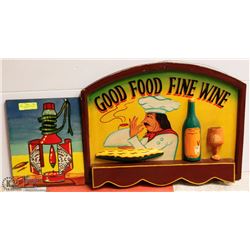 2 PICTURES INCL 24"X16" ITALIAN GOOD FOOD GOOD