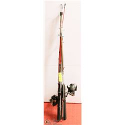 SET OF 3 FISHING RODS & REELS -