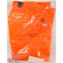 FRISTADS ORANGE WORK COVERALLS SIZE 46