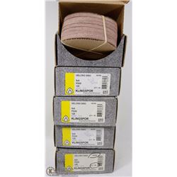 5 CASES OF KLINGSPOR 5" VELCRO DISCS