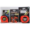 Image 1 : LOT OF 3 LUFKIN TAPE MEASURES