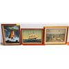 Image 1 : LOT OF 3 FRAMED ESTATE NAUTICAL ARTWORK