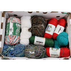 FLAT OF ASSORTED YARNS