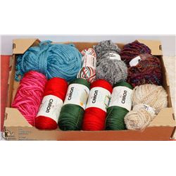 FLAT OF ASSORTED YARNS