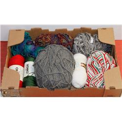 FLAT OF ASSORTED YARNS