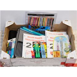 SCHOOL SUPPLIES LOT - INCLUDES 2 BINDERS, PAPER