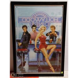 HOLLYWOOD DINER FRAMED PICTURE