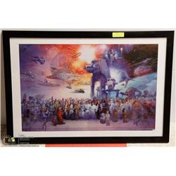 26X28 FRAMED STAR WARS PICTURE