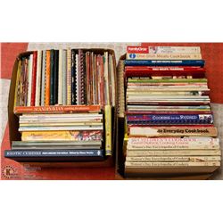 2 BOXES OF COOKBOOKS
