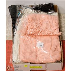 LOT OF 4 NEW SCARVES AND PAIR OF LEGGINGS