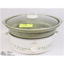 LARGE RIVAL CROCK POT STONEWARE SLOW