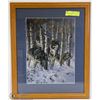 Image 1 : 18X22 FRAMED LARRY FANNING WOLF PICTURE