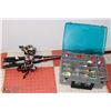 Image 1 : 7 FISHING RODS WITH LARGE TACKLE BOX + CONTENTS