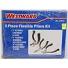 Image 1 : WESTWARD 3PC FLEXIBLE PLIERS KIT