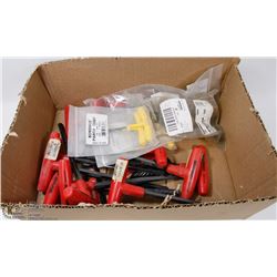 BOX OF ASSORTED SIZED HEX KEYS
