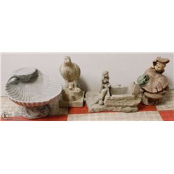 FLAT OF 2 SPITTER FOUNTAINS INCL 1 BIRDBATH AND
