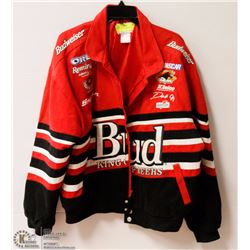 BUDWEISER NASCAR JACKET SIZE LARGE