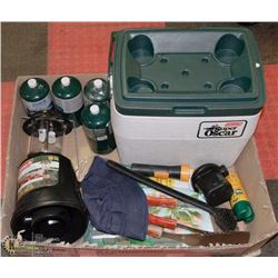 LARGE BOX W/CAMPING/OUTDOOR PRODUCTS
