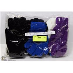 12 PACK OF LADIES MAGIC GLOVES