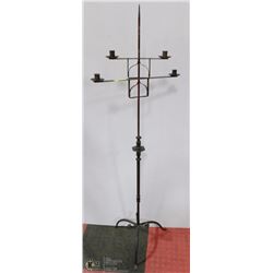 WROUGHT IRON CANDELABRA  5' HIGH