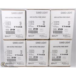 6 BOXES OF SAIT SANDLIGHT 6"X9" ULTRA FINE GRAY