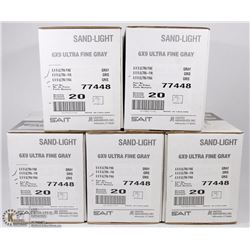 5 BOXES OF SAIT SANDLIGHT 6"X9" ULTRA FINE GRAY