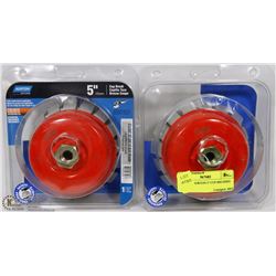 LOT OF 2 NORTON 5" CUP BRUSHES