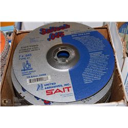 BOX OF SAITECH 7X0.45 TYPE 47 CUTTING WHEELS