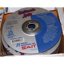 BOX OF SAITECH 7X0.45 TYPE 47 CUTTING WHEELS