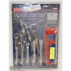 WESTWARD 5PC TWIST HANDLE COMBINATION WRENCH SET