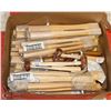 Image 1 : BOX OF ASSORTED HANDLES AND SMALL MALLETS