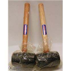 TWO WESTWARD RUBBER MALLETS