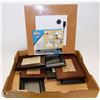 Image 1 : BOX WITH 9 ASSORTED PICTURE FRAMES AND OFFICE