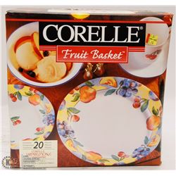 CORELL 20PC FRUIT BASKET PATTERN DISH SET