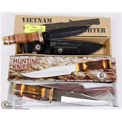 LOT OF 2 NEW HUNTING KNIVES INCL VIETNAM FIGHTER