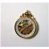 Image 1 : 17 - GOLD TONE SKELETON  POCKET WATCH