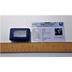 8 - 360 CT  EMERALD CUT NATURAL SAPPHIRE & COA