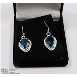 #17-BLUE TOPAZ GEMSTONE EARRINGS